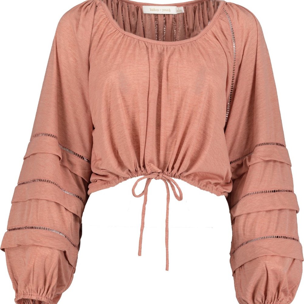 NWT Bishop And Young Free Spirit Kiki Drawstring Tee In Divine